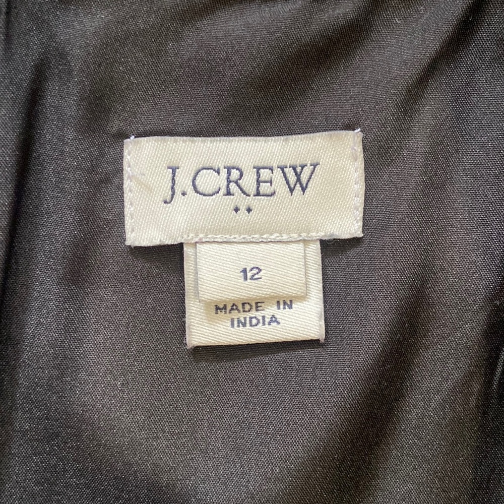 J Crew Factory Shift Dress in Gold Heart Print Sz 12 - Picture 10 of 11